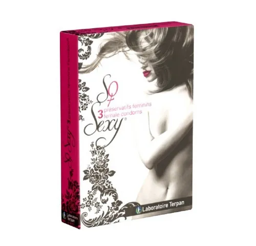 Terpan Kondome So Sexy - Femidom, Kondom für Frauen Packung mit, 3 St., Frauenkondome, auch für Latexallergiker geeignet, One Size, eine Größe passt jedem Mann und jeder Frau