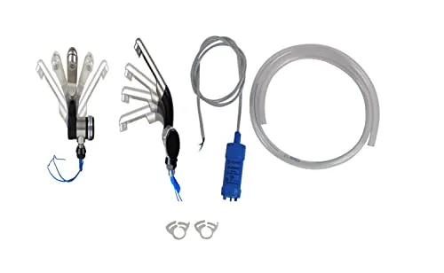 12V Tauchpumpe 10L/min + 12Volt Automatikwasserhahn Barwig Chrom + 1 Meter Frischwasserschlauch + 2x Clip (ad-ideen)