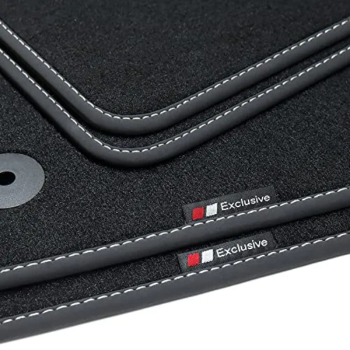 Exclusive Design Fußmatten für Skoda Roomster (2006-2015) - Premium Velours-Fußmatten im Set (4 Matten) mit 100% Passgenauigkeit, einfacher Installation und Antirutsch-Funktion für optimalen Halt.