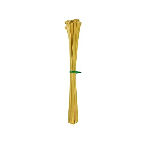 HPER Kabelbinder bambus beige I 290 mm x 4,8 mm I 100 Stück I 15-30% mehr Zugkraft/Stabilität I farbig I zertifizierte Premium Qualität