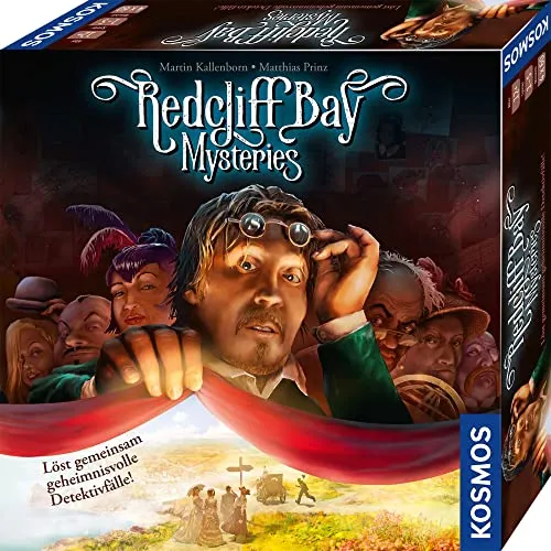 KOSMOS Redcliff Bay Mysteries - Gesellschaftsspiel für 1-5 Personen ab 12 Jahren, kooperatives Detektiv-Spiel mit 4 spannenden Fällen und einfachen Regeln für den Krimi-Spaß zu Hause.