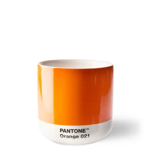 PANTONE Kaffeeservice Thermobecher Cortado 190ml Orange 021 - Kaffeeservice aus hochwertigem Porzellan mit isolierendem Thermobecher, ideal für Kaffeeliebhaber, die Wert auf Stil und Funktion legen.