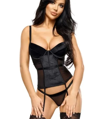 Beauty Night Fashion Strapscorsage Monica - edle Reizwäsche L/XL