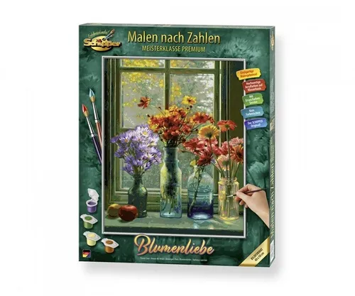 SCHIPPER Malen nach Zahlen Blumenliebe - 609130905 - Kreatives Malset für Blumen- und Fruchtmotive, ideal für Künstler und Hobbyisten, fördert die Entspannung und Kreativität.