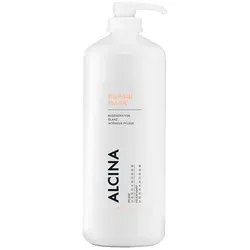 Alcina Repair Mask 1250 ml - Haarmaske für trockenes, strapaziertes Haar, stärkt die Struktur und sorgt für glattes, glänzendes Haar durch pflegende Lipide aus Traubenkernöl.