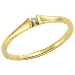 Orolino Ring Gold 585 mit Brillant 0,04ct. - Eleganter Damen-Ring aus 585 Gelbgold mit einem strahlenden Brillant von 0,04ct – ein zeitloses Schmuckstück für besondere Anlässe.