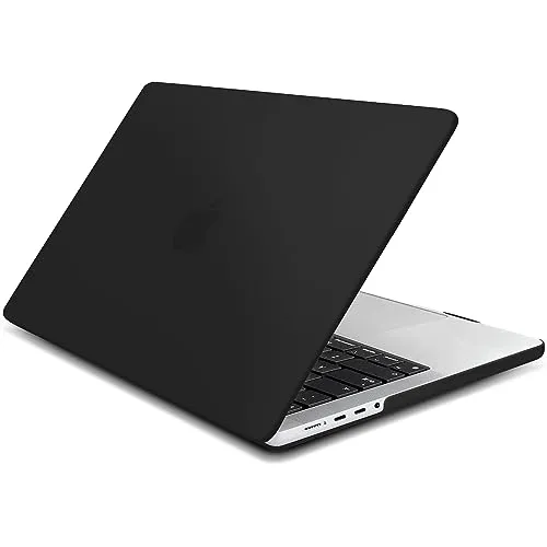 ZYB Hülle für MacBook Pro 14 Zoll 2024 2023 2021 M4 M3 M2 M1 Pro/Max A3112 A3185 A3401 A2992 A2918 A2779 A2442, Ultradünne Hartschale Schutzhülle Case, Schwarz