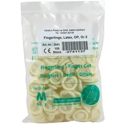 Fingerling Latex OP Gr.3 - 100 St - Arzneimittel für höchste Hygieneansprüche, ideal für medizinische Anwendungen und den Einsatz in der Pflege.