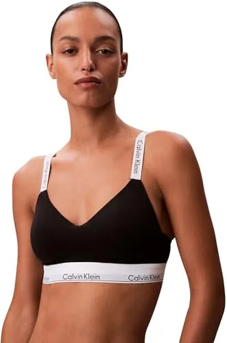 CALVIN KLEIN UNDERWEAR Bralette für Damen, Gr. S, schwarz - Funktionsunterwäsche aus elastischem Jersey, pflegeleicht und sportlich, ideal für den täglichen Gebrauch mit einem trendigen Logoschriftzug.
