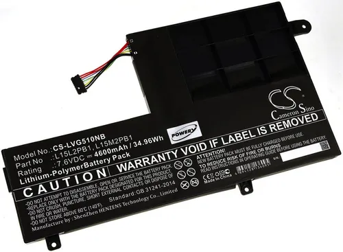 Akku für Laptop Lenovo Yoga 510-15IKB - Laptop-Akku mit 4600mAh Kapazität für langanhaltende Energieversorgung. 100% kompatibel und einfach aufzuladen - ideal für mobiles Arbeiten ohne Unterbrechungen.