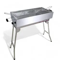 Grillpeter Mangal Kairat Schaschlik Grill mit Drehspieß - Premium Schaschlik Grill mit 11 Spießen und Powerbank, ideal für unvergessliche Grillabende im Freien. Herausnehmbarer Kohlebehälter und verstellbarer Grillspießdreher für perfektes Grillergebnis.