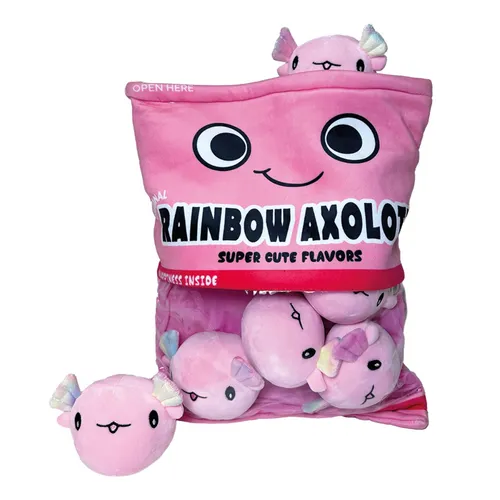 JollyPlush Rainbow Kissen 50 cm – Buntes Snack Pillow - Gemütliches Zierkissen für Gästezimmer und Schlafzimmer, ideal zum Entspannen und Dekorieren. Das farbenfrohe Design bringt Freude in jeden Raum.