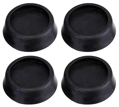 M&H-24 Universal Schwingungsdämpfer Vibrationsdämpfer für Waschmaschinen und Trockner - Anti Vibration Dämpfer Pads Unterlage Gummi-Füße Ersatzteil, Waschmaschinen-Zubehör 4 Stück Schwarz
