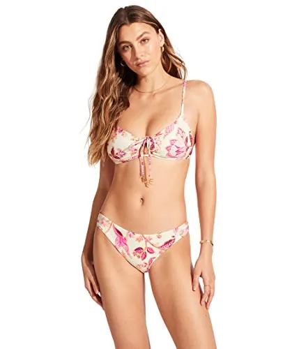 Seafolly Damen Bikini Oberteil SILKROAD DRAWSTRING KEYHOLE BRALETTE pink (71), 40