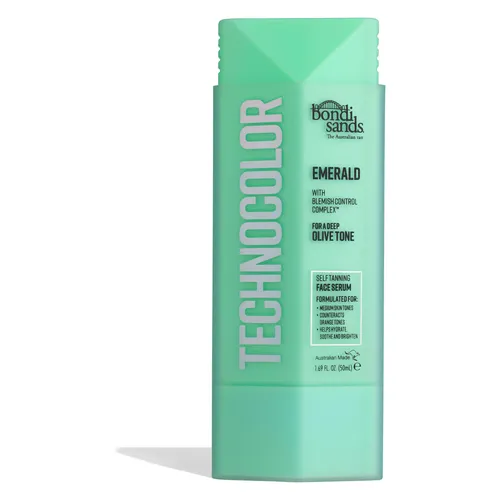 Bondi Sands Technocolor Emerald Face Self Tan Serum - 30 ml - Selbstbräuner mit innovativer Technocolor-Technologie für einen natürlichen, strahlenden Teint und langanhaltende Bräune.