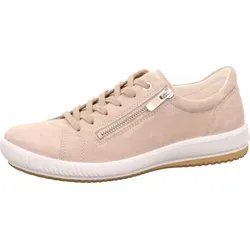 Legero TANARO 5.0 Damenschuhe - Bequeme Schnür-Halbschuhe in Beige - Sneaker mit weicher Veloursleder-Oberfläche und atmungsaktivem Innenfutter. Perfekte Passform dank Schnürung, ideal für breite Füße (weite G). Genießen Sie höchsten Tragekomfort bei jedem Schritt!