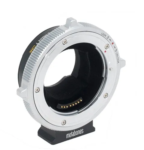 Metabones Canon EF an E-mount T CINE Adapter - Objektivadapter für Canon EF an E-Mount Kameras, ideal für Cine-Fotografie mit hochwertiger Verarbeitung und präziser Fokussierung.