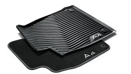 Audi Original Gummifußmatten A4 B9 - Schutz für Ihr Fahrzeug - Hochwertige Allwettermatten in Schwarz, idealer Schutz vor Schmutz und Nässe für Audi A4 B9, passgenau und langlebig.