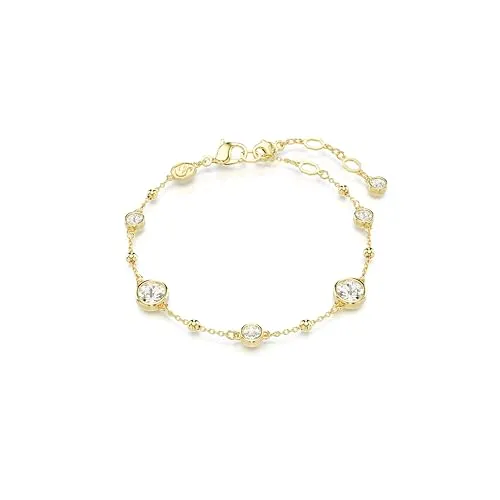 Swarovski Imber Armband - Weiß, M, elegantes Design mit schimmernden Kristallen und sicherer Karabinerschließe