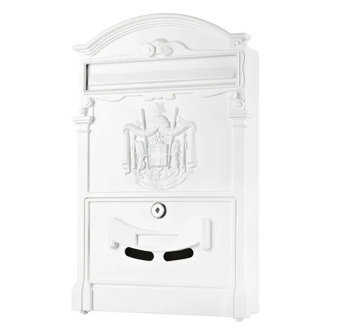 Mucola Wandbriefkasten Letterbox - Witterungsbeständig mit 2 Schlüsseln - Briefkastenanlage aus pulverbeschichtetem Stahl, ideal für die Wandmontage. Witterungsbeständig und inklusive 2 Schlüssel für optimale Sicherheit.