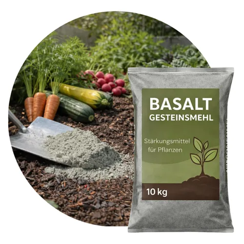 Basaltmehl 10kg – Natürliches Gesteinsmehl für die Bodenverbesserung - 🌱 100% natürliches Gesteinsmehl – Ideal zur nachhaltigen Verbesserung des Bodens, unterstützt die Nährstoffversorgung ohne chemische Zusätze. 💧 Staubarm und leicht anzuwenden – In feuchter Form geliefert, sorgt es für eine angenehme Handhabung.