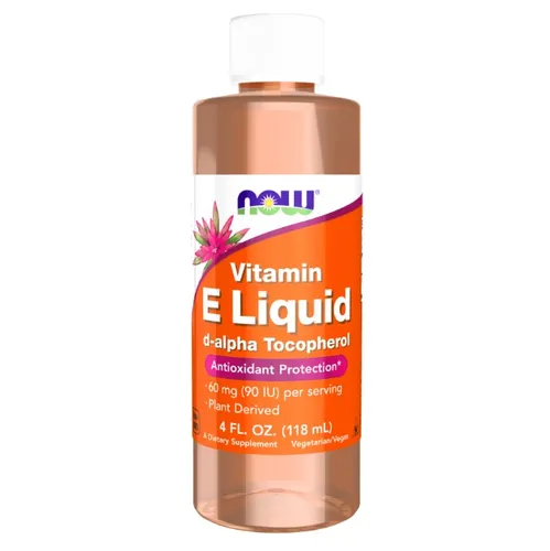 NOW Foods Vitamin E Flüssigkeit 118ml - Nahrungsergänzungsmittel mit d-alpha-Tocopherol, der biologisch aktivsten Form von Vitamin E – ideal für optimale Aufnahme und einfache Einnahme.