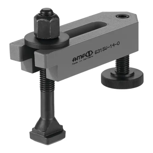 AMF Spanneisen 6315V abgesetzt mit Stützschraube Nut 14 mm