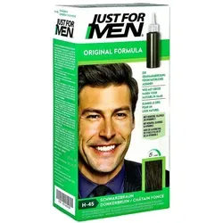 JUST for men Tönungsshampoo schwarzbraun - Einfaches Tönungsshampoo für graue Haare, das natürliche Farbtöne zurückbringt. Die ammoniakfreie Formel wirkt in nur 5 Minuten und sorgt für ein dickeres, fülligeres Haar. Farbe hält bis zu 6 Wochen.