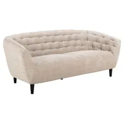 Actona 3-Sitzer Sofa Ria – Elegantes Design für Ihr Wohnzimmer - Sofas mit elegantem Design, weichem Stoff in Beige und schlankem schwarzen Gestell – ein stilvolles Highlight für jedes Zuhause.