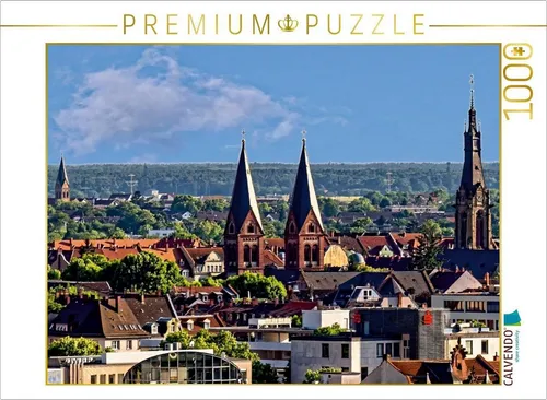 CALVENDO Puzzle CALVENDO Puzzle Heidelberg-Weststadt - Blick über die Weststadt 1000 Teile Lege-Größe 64 x 48 cm Foto-Puzzle Bild von Thomas Seethaler, 1000 Puzzleteile