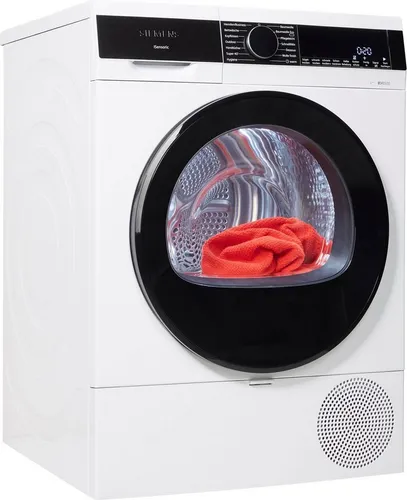 Siemens iQ500 Wärmepumpentrockner 8kg - Trockner der Energieeffizienzklasse A+++, ausgestattet mit autoDry und easyClean für müheloses Trocknen und einfache Reinigung, ideal für moderne Haushalte.