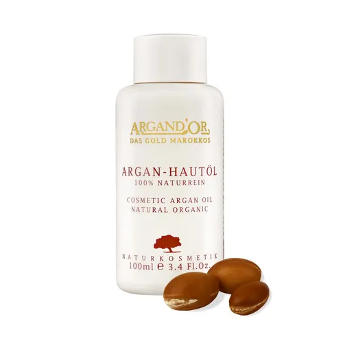 Argand’Or Argan-Hautöl bio 100ml - Natürliche Anti-Aging Pflege - Nachtpflege mit zertifiziertem Arganöl aus dem UNESCO Biosphären-Reservat, reich an Vitamin E und Antioxidantien. Ideal bei Hautproblemen, zieht schnell ein und ist vegan.