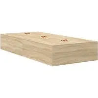 vidaXL Bettgestell Sonoma Eiche 200 x 100 cm - Modernes Stauraumbettgestell aus robustem Holzwerkstoff mit minimalistischen Design für ein aufgeräumtes und stilvolles Schlafzimmer. Ideal für maximale Aufbewahrung und einfache Pflege.
