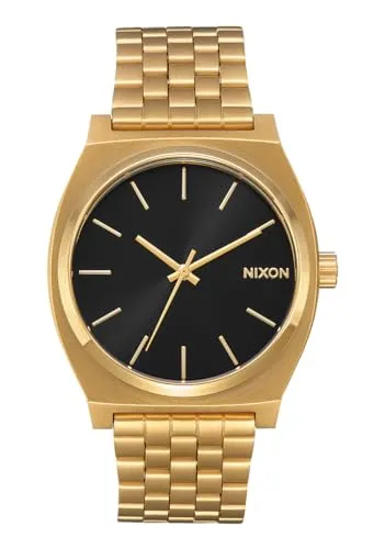 Nixon Mechanische Uhr Time Teller - Armbanduhren mit klarem Design und hochwertiger Verarbeitung. Wasserdicht bis 10 Bar, ideal für jeden Anlass. Gehäuse aus Edelstahl, austauschbares Armband und verschraubter Gehäuseboden.