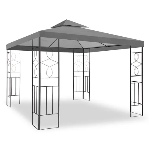 habeig Pavillon Romantika 3x3m - WASSERDICHTER Pavillon - Robuster Pavillon für Garten und Terrasse, 100% wasserdicht mit einfachem Auf- und Abbau, ideal für Feiern und Camping.