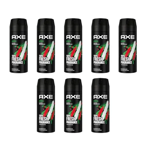 AXE Bodyspray Africa 150ml – Aluminiumfreies Deodorant für Herren - Deospray ohne Aluminium für 48 Stunden Schutz vor Körpergeruch. Mit Fragrance Boost Technology und Zink-Technologie für ein langanhaltendes Dufterlebnis nach Zedernholz und afrikanischen Gewürzen.
