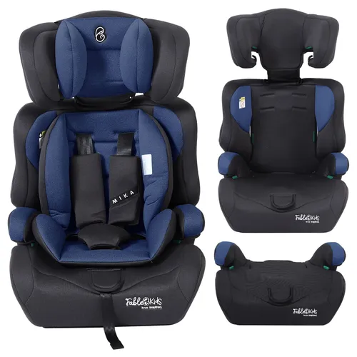 FableKids Autokindersitz - Sicher und bequem für Kinder von 15 Monaten bis 12 Jahren - Kindersitz für Körpergröße von 76-150 cm, vorwärtsgerichtet mit 4-fach höhenverstellbarer Kopfstütze und abnehmbarer Rückenlehne, ideal für jedes Auto, leicht zu reinigen bei 30°C.