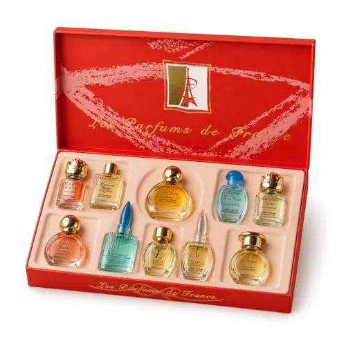 Top Ten Gift Set of 10 Eau de Parfums Miniatures - 10 verschiedene feine Düfte, 100 % Made in France, ideal als Geschenk oder für die persönliche Sammlung