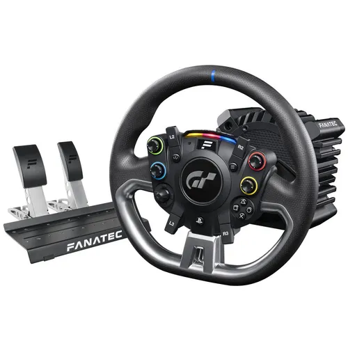 FANATEC Gran Turismo DD Pro PlayStation Lenkrad - Gaming-Lenkrad für PS5 und PS4, mit 5 Nm Direct-Drive-Servomotor für präzises Fahrverhalten und optionalem Drehmoment-Upgrade für maximalen Spaß im Sim-Racing.