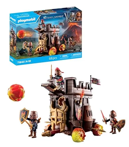Playmobil Novelmore Angriffswagen mit Feuerkanone 71643 - mächtiger Angriffswagen, inklusive Rammbock und 3 Brunham Raiders für spannende Abenteuer