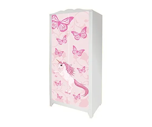 Stikkipix Einhorn Möbelsticker/Aufkleber für den Kinderschrank HENSVIK von IKEA - IM206 - Möbel Nicht Inklusive