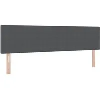 vidaXL Kopfteil Dunkelgrau 180 cm aus Kunstleder - Elegantes Kopfteil für ein modernes Schlafzimmer, verstellbar in zwei Höhen. Hochwertiges Kunstleder sorgt für stilvollen Komfort und einfache Pflege. Ideal für verschiedene Bettgestelle.