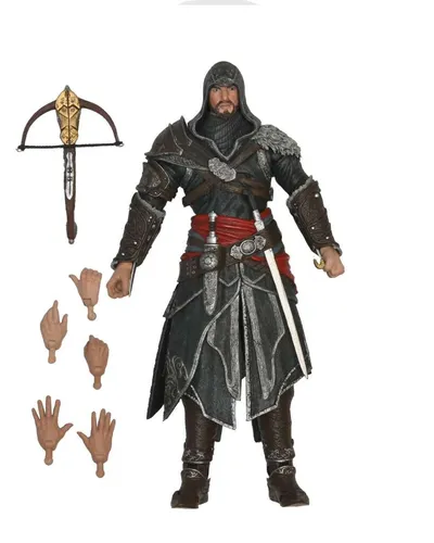 NECA - Assassin's Creed: Revelations Actionfigur Ezio Auditore 18 cm - Spielfigur von NECA, detailgetreu mit über 35 Gelenkpunkten und umfangreichem Zubehör wie Dolch, Schwert und Armbrust - ideal für Sammler und Fans!