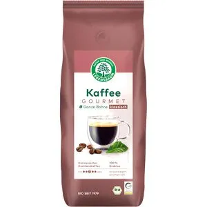Lebensbaum Gourmet Kaffee klassisch - Ganze Bohne Bio - Kaffee aus Bio-Arabica-Bohnen, langsam gereift in Höhenlagen über 1.000 m, für ein einzigartiges Aroma. Ideal für echte Kaffeeliebhaber!