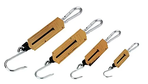KERBL Federwaage (Waage bis zu 50 Kg, 22 x 4,5 x 2,5 cm, Messgerät für schnelle Gewichtskontrollen, Aufhängehaken) 29941
