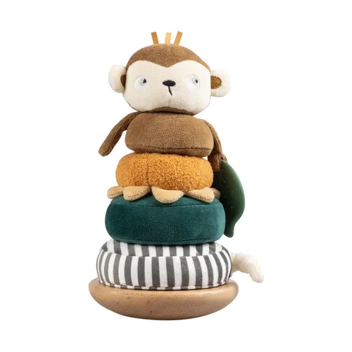 Sebra Maci The Monkey Tumbler – Stapelspielzeug für Kinder - Der Sebra Maci The Monkey Tumbler begeistert mit 4 bunten Stapelringen und einem süßen Affenkopf. Fördert spielerisch die Hand-Augen-Koordination. Ideal für Kinder ab 1 Jahr und aus hochwertigem Material gefertigt.