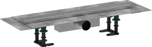hansgrohe RainDrain Compact Duschrinne 60 cm – edelstahl gebürstet - Duschabläufe in extrem flacher Bauweise für die einfache Montage im Duschbereich, ideal für modernes Design und Funktionalität.