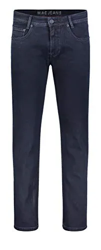 MAC Jeans Herren Arne Straight Jeans - Blau (Blue Black H799) - Modell: Arne | Stretch Denim Modern Fit mit schlanker, gerader Passform und mittelhohem Bund, ideal für ganzjährige Styles und nachhaltig durch recycelten Baumwollanteil.