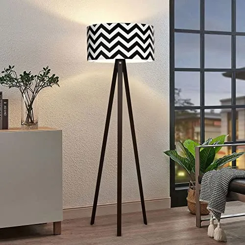 lux.pro Stehleuchte Newport - Moderne Standlampe für Wohnzimmer und Schlafzimmer - Stilvolle Stehleuchte in Schwarz/Weiß, ideal für jeden Wohnbereich. Mit 1 x E27 Fassung, max. 20W, sorgt sie für ein individuelles Ambiente.