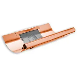 Dachrinnen-Dilatation Grömo, halbrund Kupfer Ø 192mm - Hochwertige Dachrinnen-Dilatation aus Kupfer für langlebige und zuverlässige Nutzung. Perfekt geeignet für die Nenngröße 400 und sorgt für optimale Anpassung und Funktionalität in der Dachentwässerung.